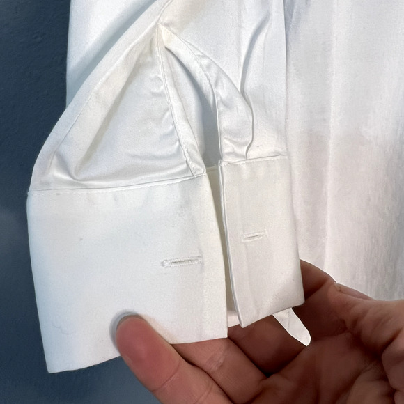 Soft Surroundings Womens XS Tunic Top White‎ Relaxed 1/2 Zip Long Sleeve Career - Picture 5 of 11